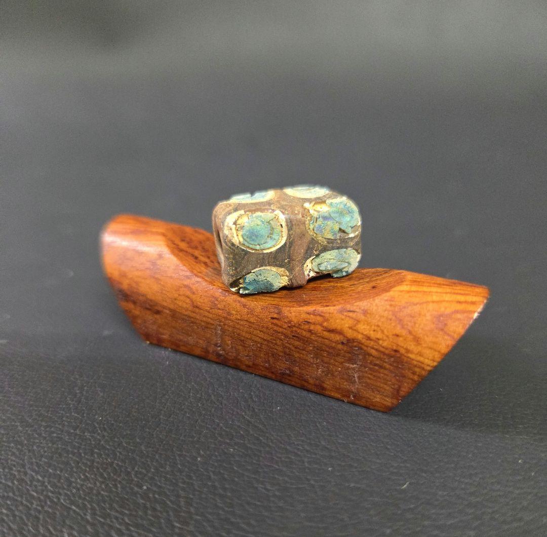 796とんぼ玉　蜻蛉玉　貼眼扁方玉　骨董　貴重　珍品 ！