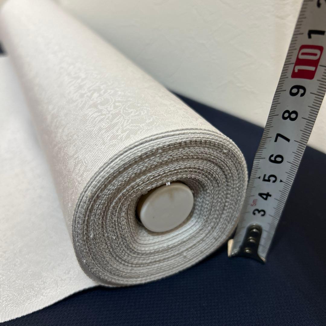 一蔵オリジナル　正絹　絆　反物　シルバー　唐草小花紋