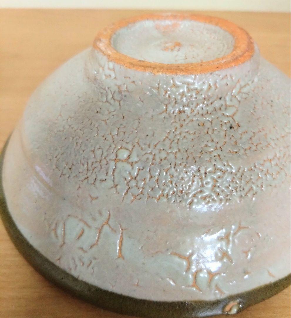 人間国宝　濱田庄司作　縁黒茶盌　共箱付