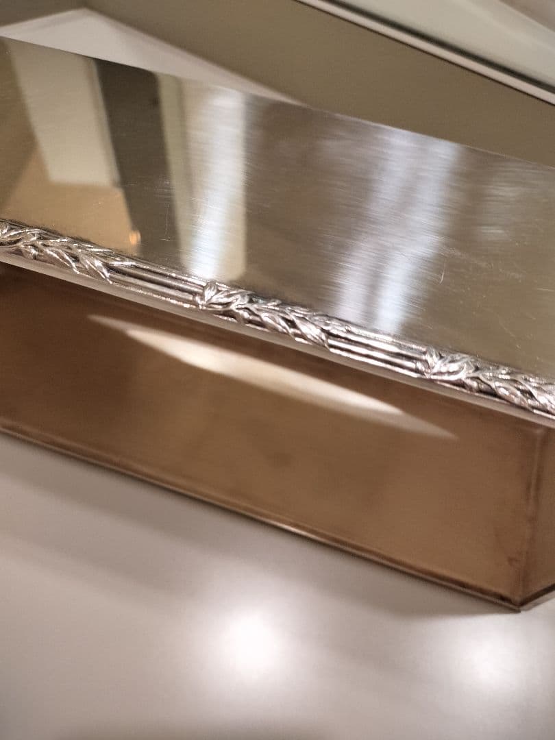 世界最高級ブランド　ティッシュボックス　シルバープレート　特注