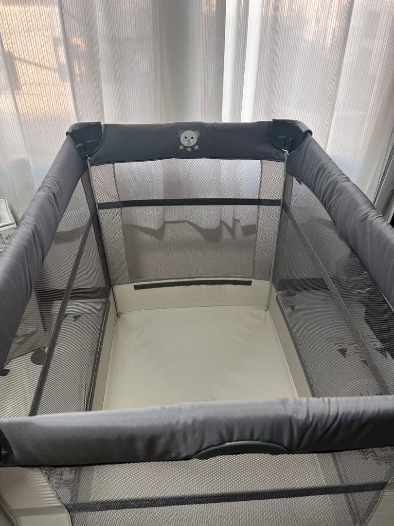 Aprica ココネルエアー AB グレーベアー ベビーベッド