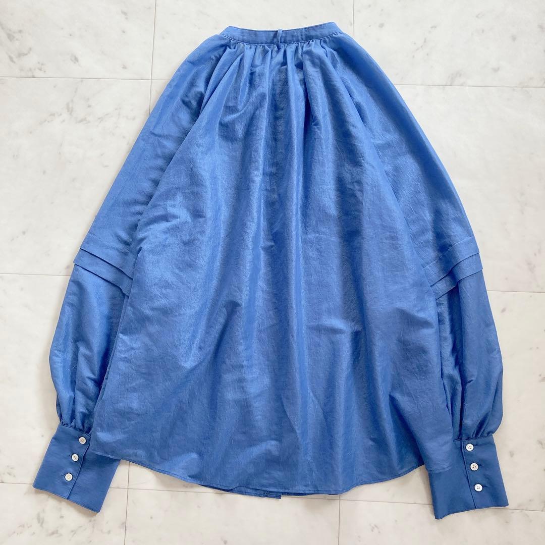 極美品　スローブイエナ　ボウタイブラウス　リボン　青