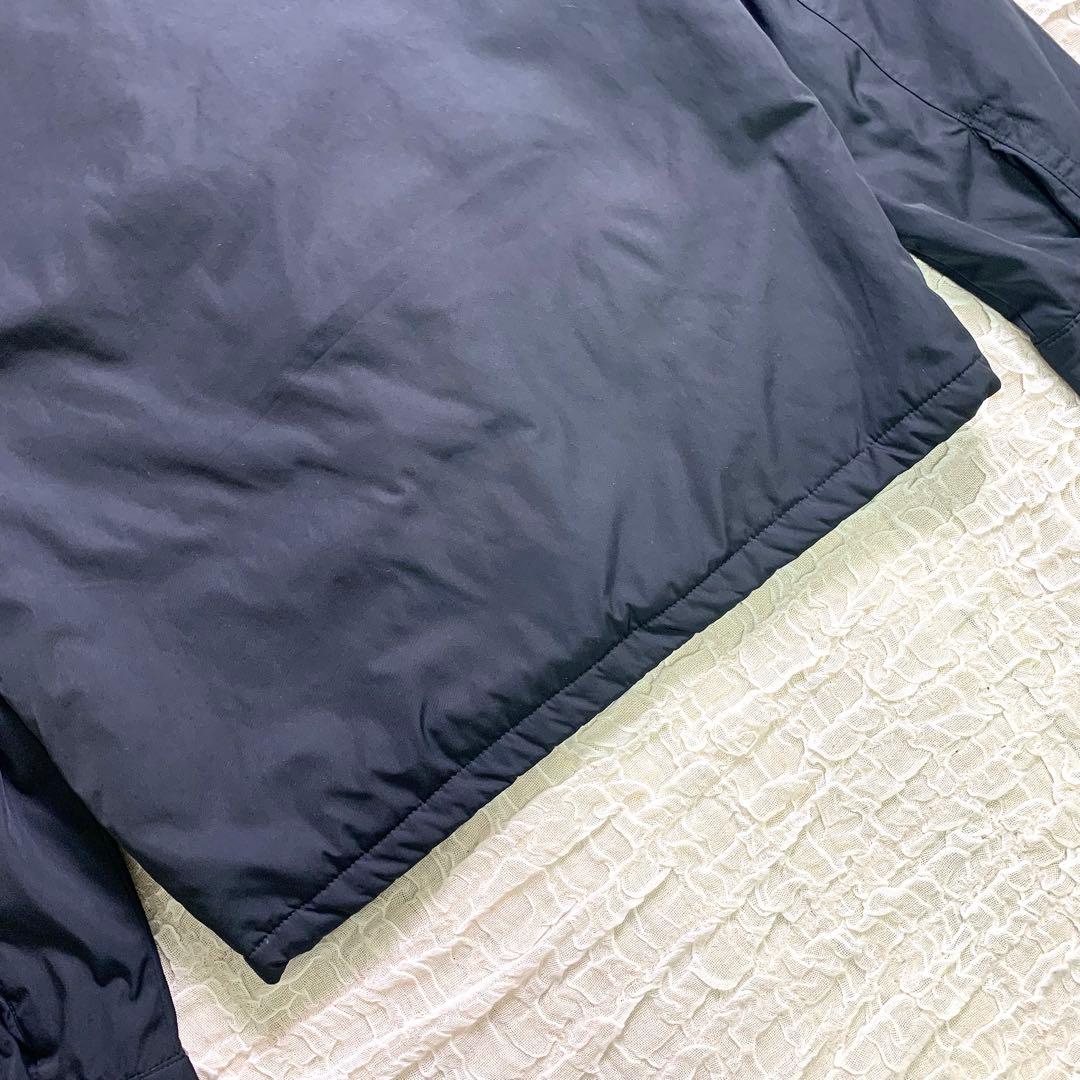 ポロラルフローレン 胸元ロゴ　フード付 ナイロンジャケット ブラック フリース