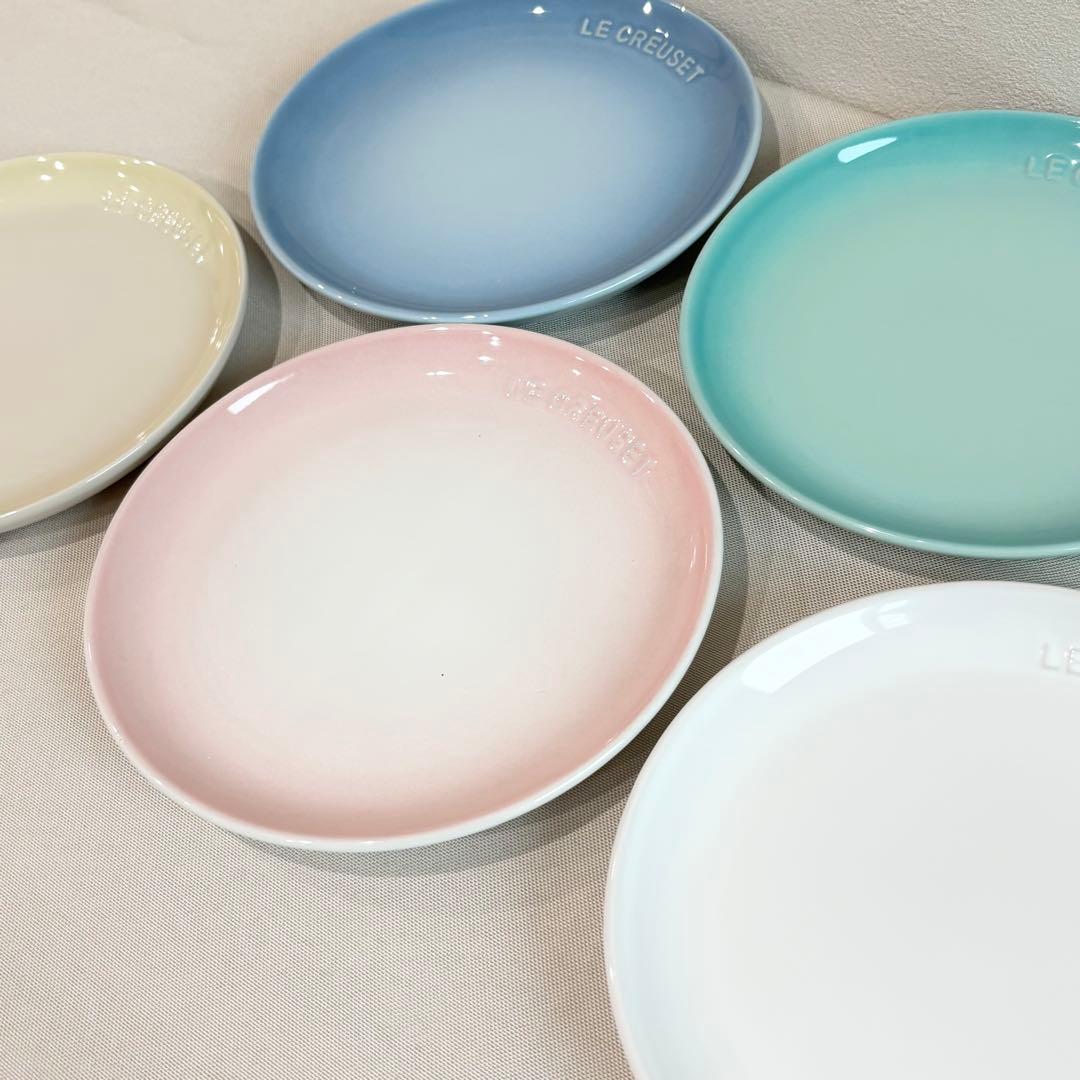 新品未使用　LE CREUSET スフィアプレート 5枚セット 17cm
