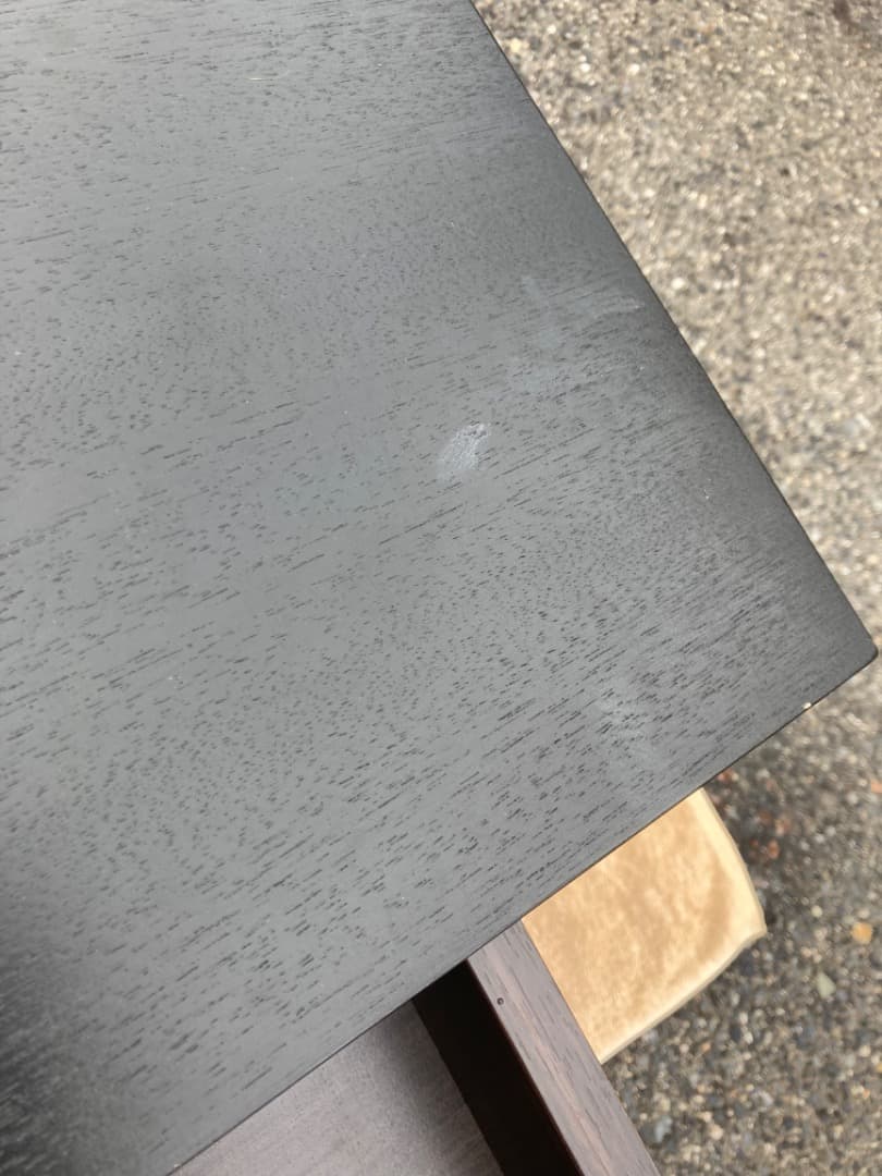 特価❗️大塚家具　木製リビングテーブルガラス天板　モダン黒ローテーブル 引き出し