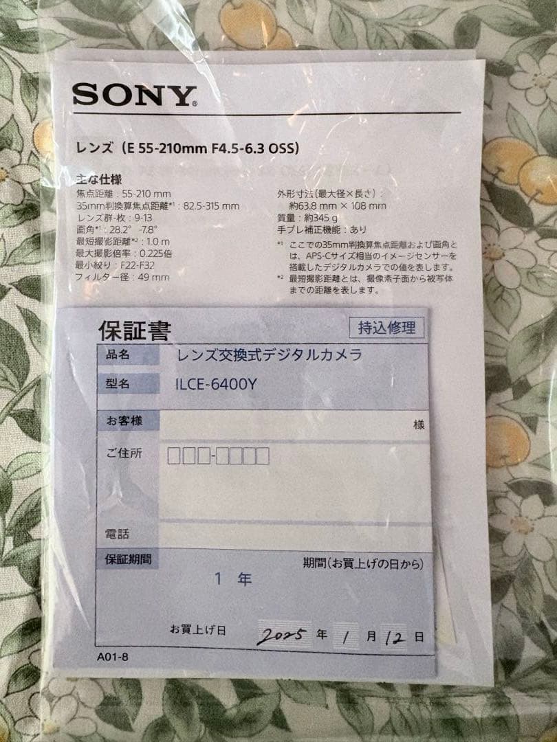 Sony α6400 ダブルズームレンズキットセット