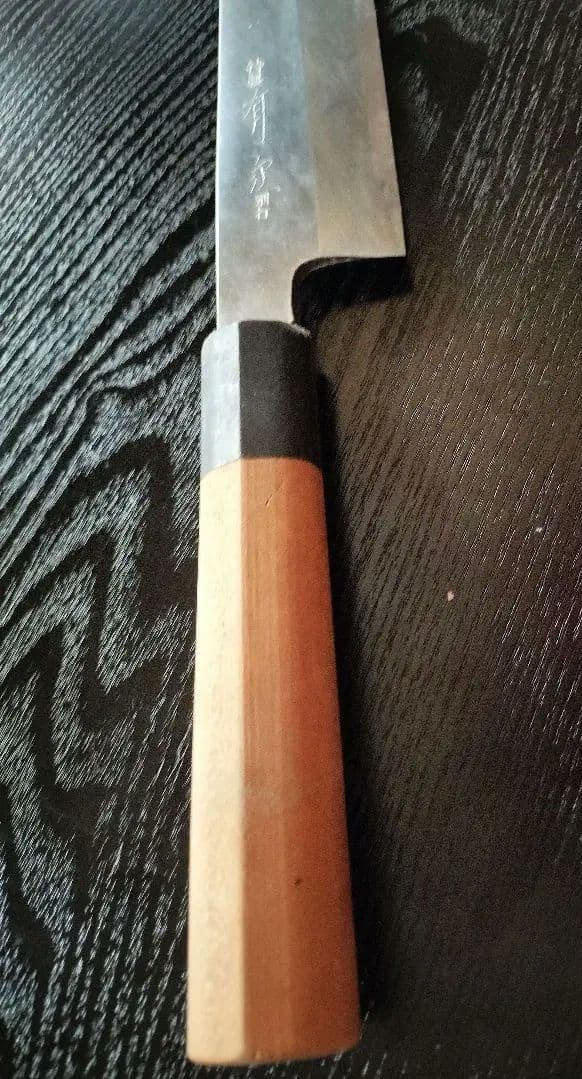 有次　薄刃包丁　別打青鋼　鞘（新品）付き