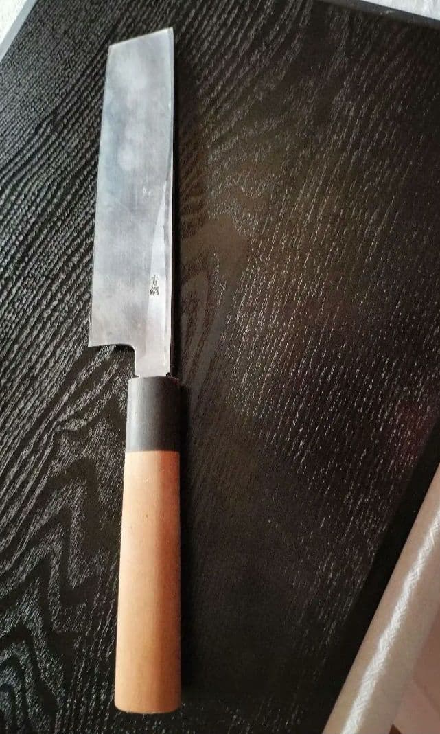 有次　薄刃包丁　別打青鋼　鞘（新品）付き