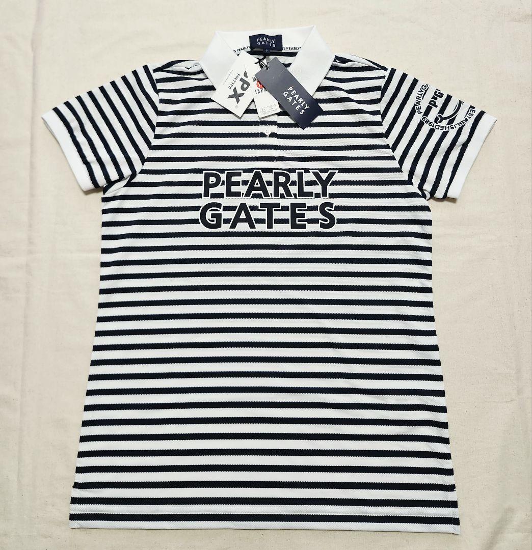 【新品・未使用】PEARLY GATES ポロシャツ ボーダー柄 レディース S