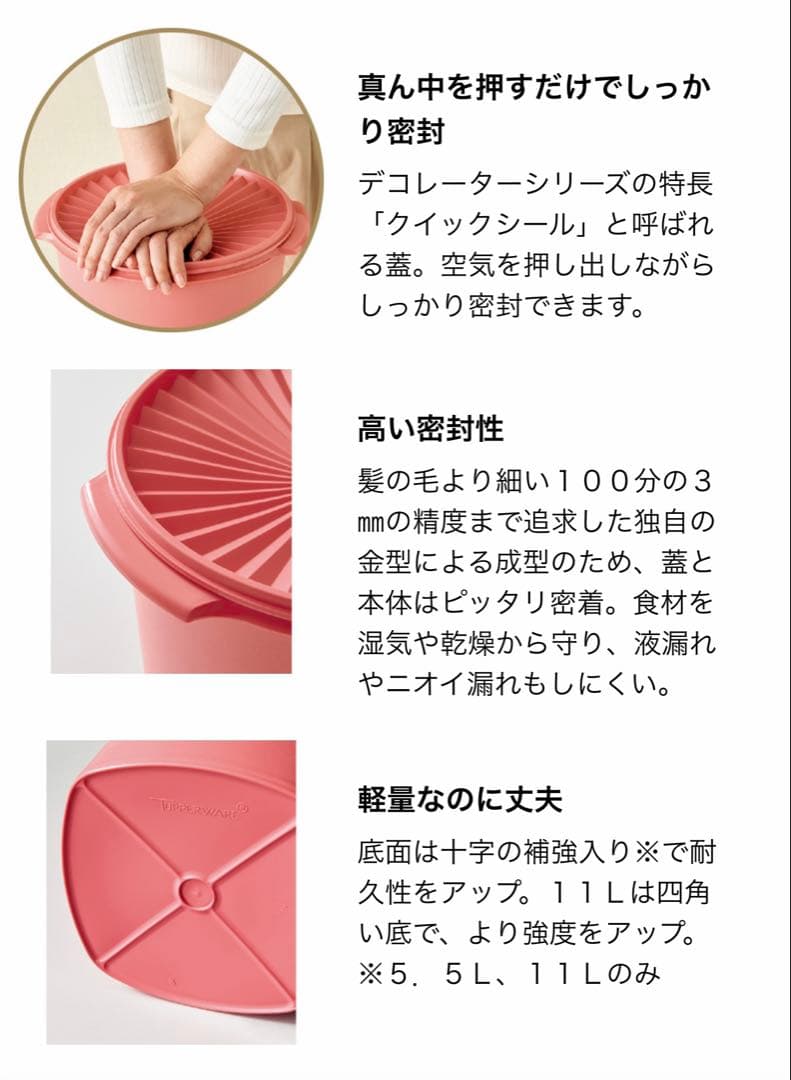 【新品】タッパーウェア　マキシクイーンデコレーター　11リットル