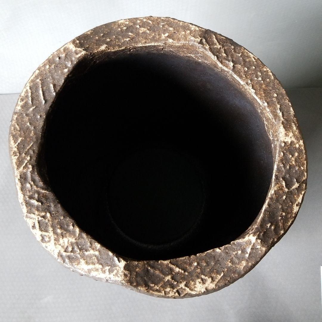 信楽焼 傘立て 貝殻模様 高さ４７cm