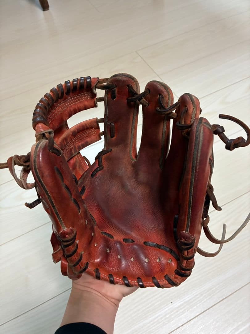 レザー製 ピンク 硬式野球グローブ