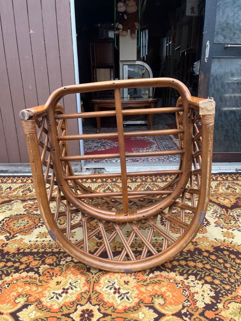 ラタン シングルソファー ② インテリア 昭和レトロ