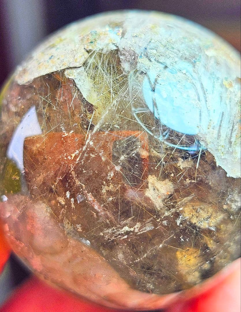 金運上昇‼️ルチル&ガーデンクォーツの丸玉