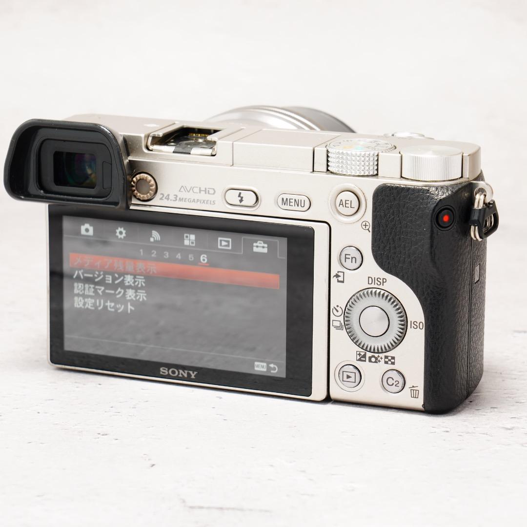 SONY α6000 パワーズームレンズキット シルバー カメラバッグ付 動作◎