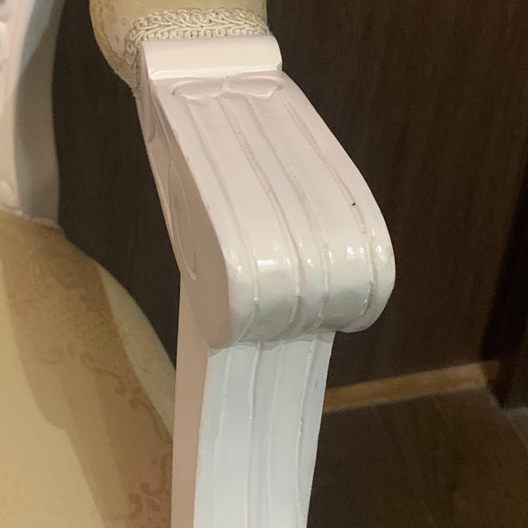 チェア　ダイニングチェア　椅子　家具　アンティーク風　猫脚　ホワイト