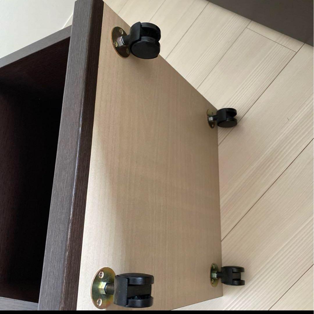 完成品‼️ナイトテーブル　ベッドサイドテーブル　キャスター　　シギヤマ家具