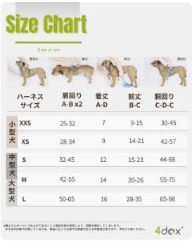 4dogコンフォートプラスハーネスM・スウィッチリーシュ2M/20mm