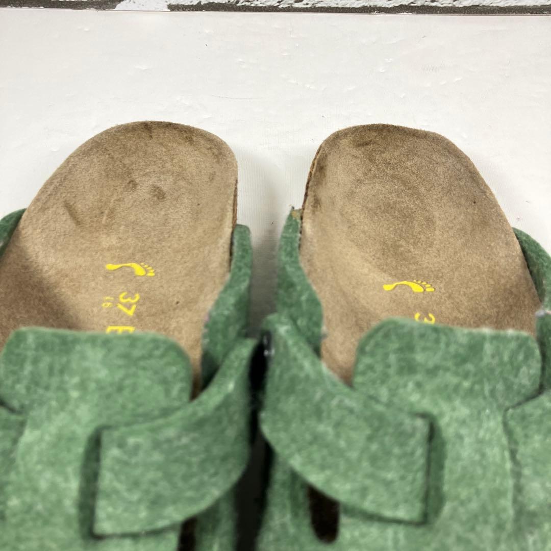 【希少カラー】ビルケンシュトック ボストン フェルト サンダル グリーン 37