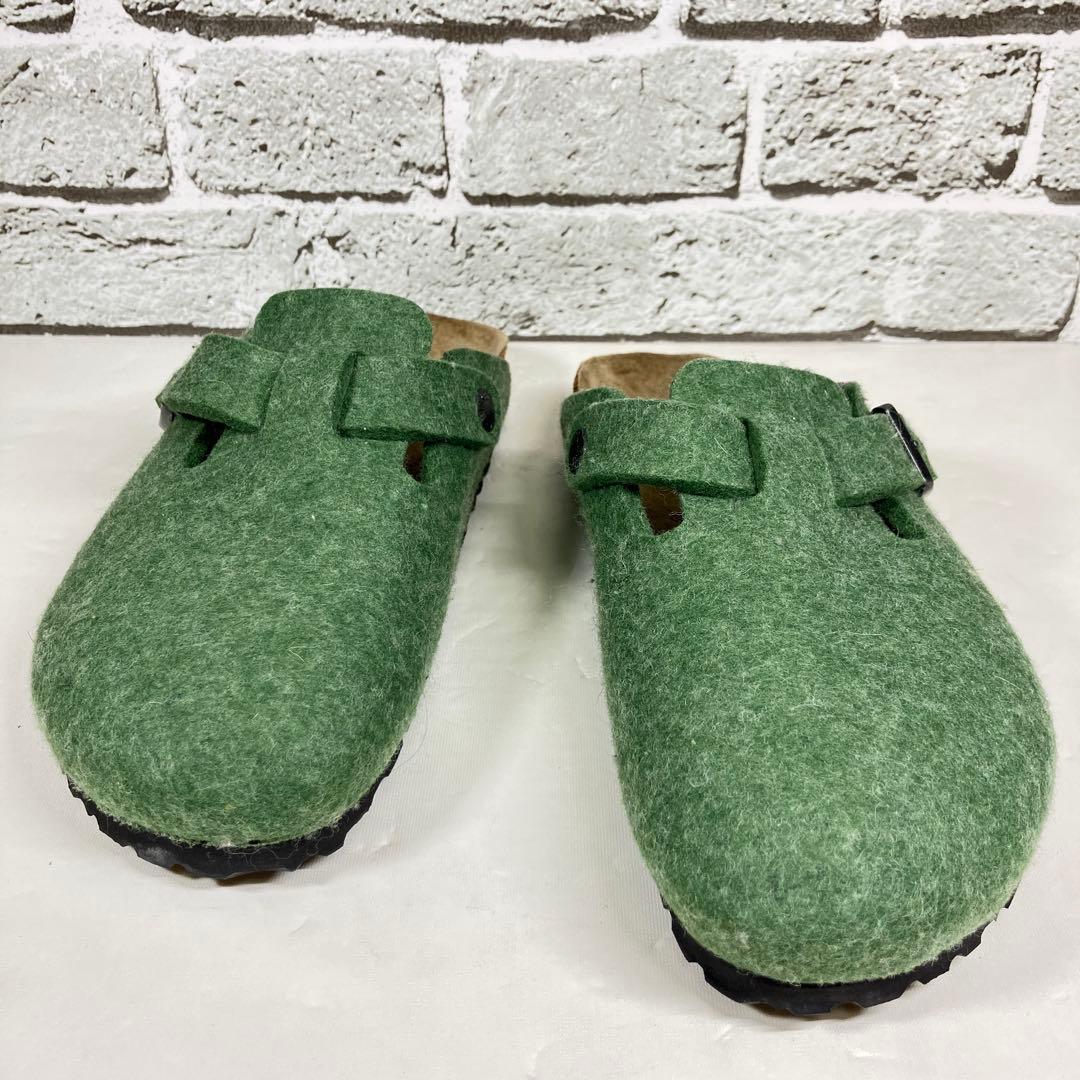 【希少カラー】ビルケンシュトック ボストン フェルト サンダル グリーン 37