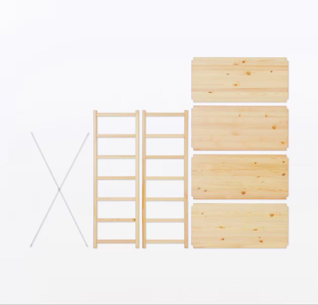 無印良品　パイン材ユニットシェルフ　８６ｃｍ幅・中