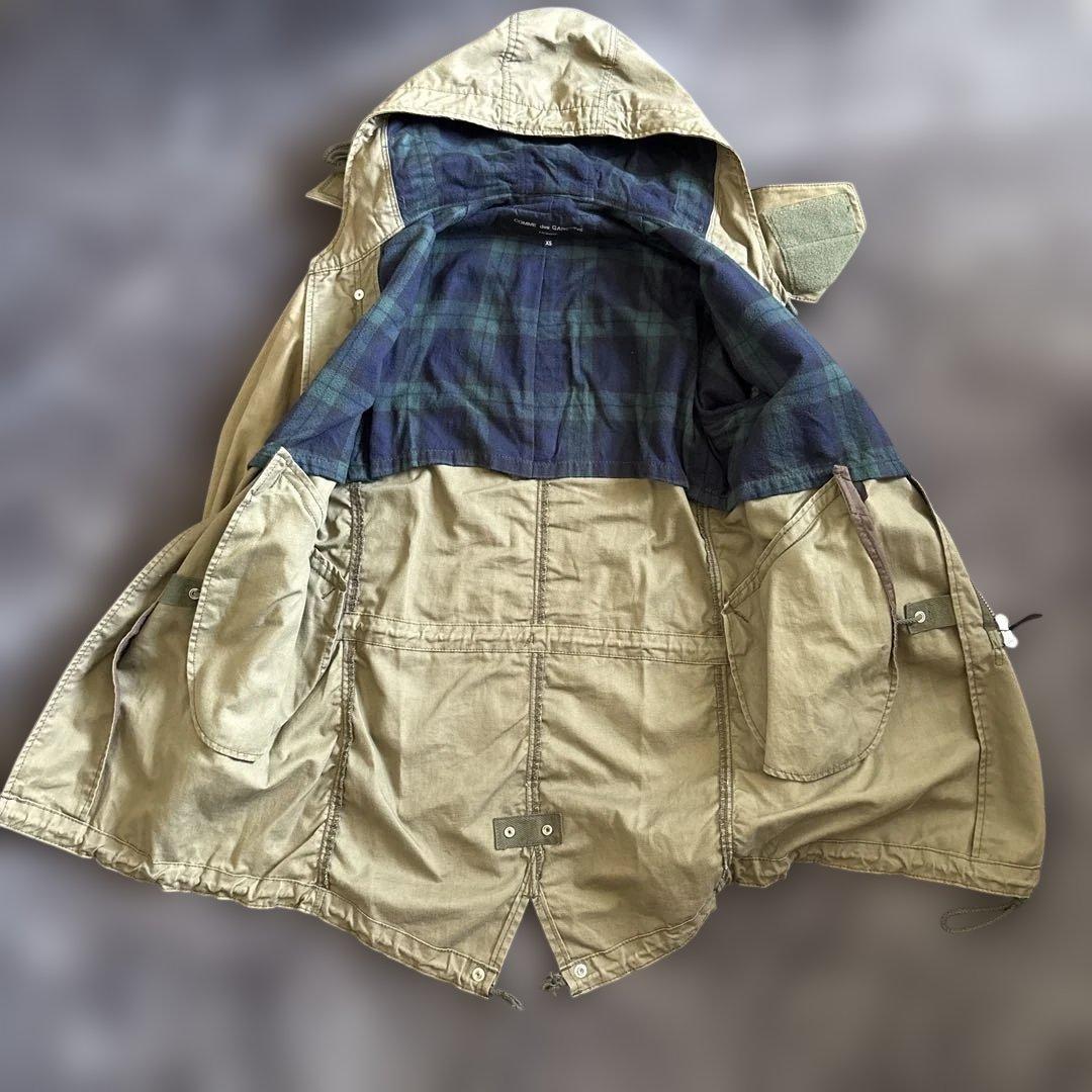 COMME des GARCONS HOMME モッズコート XS オリーブ