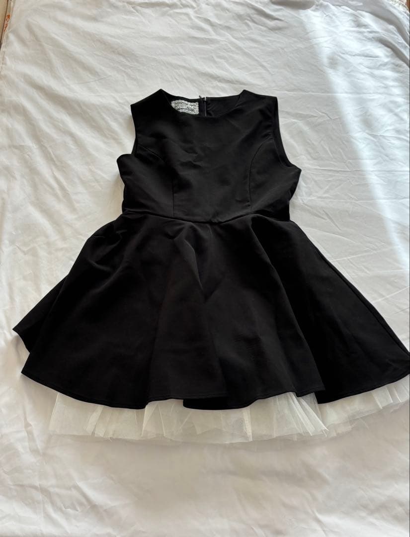 【POMIII PARTAGE】tulle mini op/ブラック(Sサイズ)