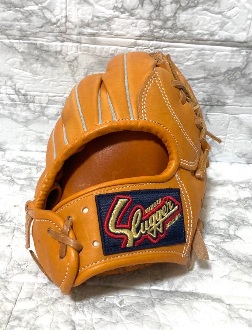 【美品】久保田スラッガー 軟式グローブ KSN-AR4 オレンジ 二遊間向け
