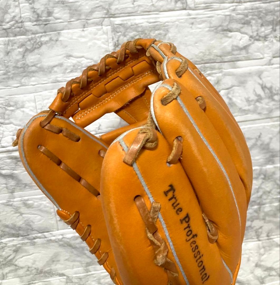 【美品】久保田スラッガー 軟式グローブ KSN-AR4 オレンジ 二遊間向け