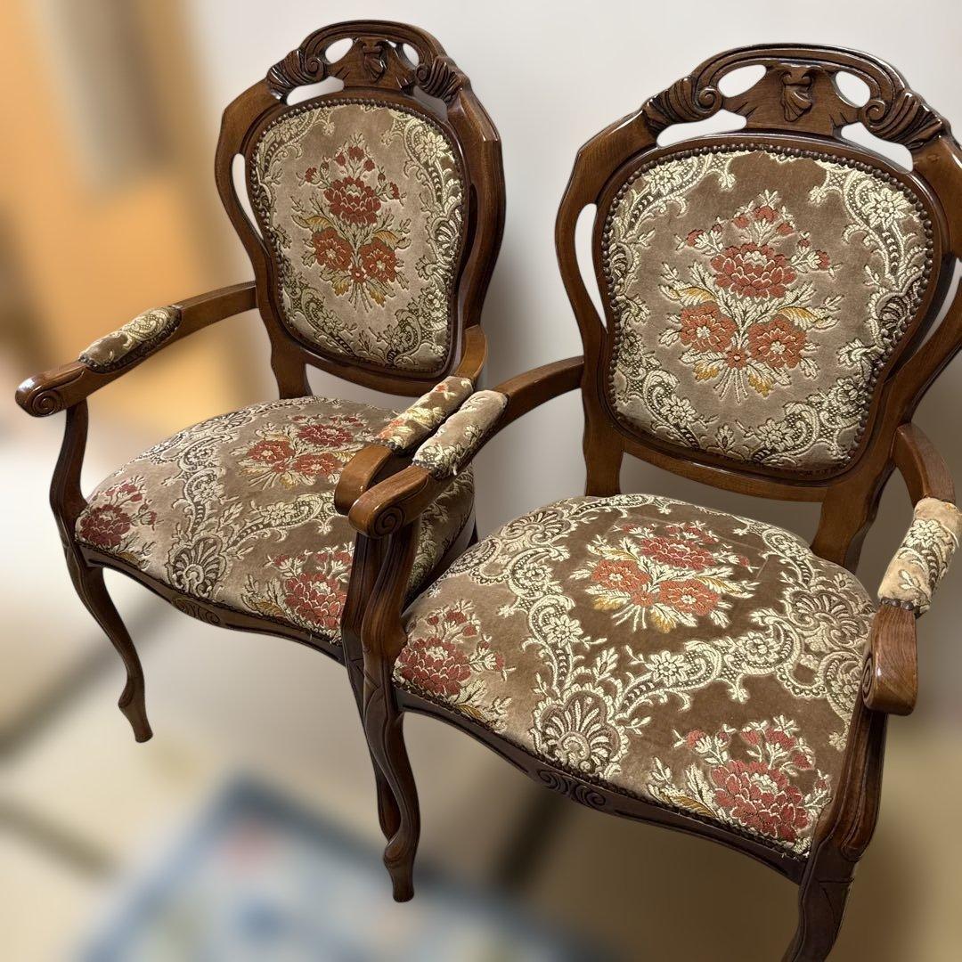 アンティーク　アームチェア 2脚セット