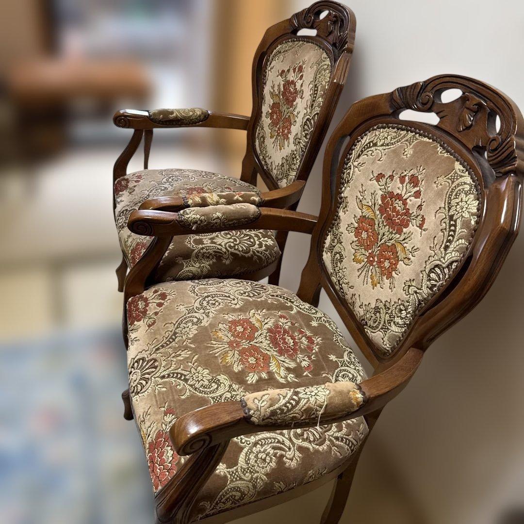 アンティーク　アームチェア 2脚セット