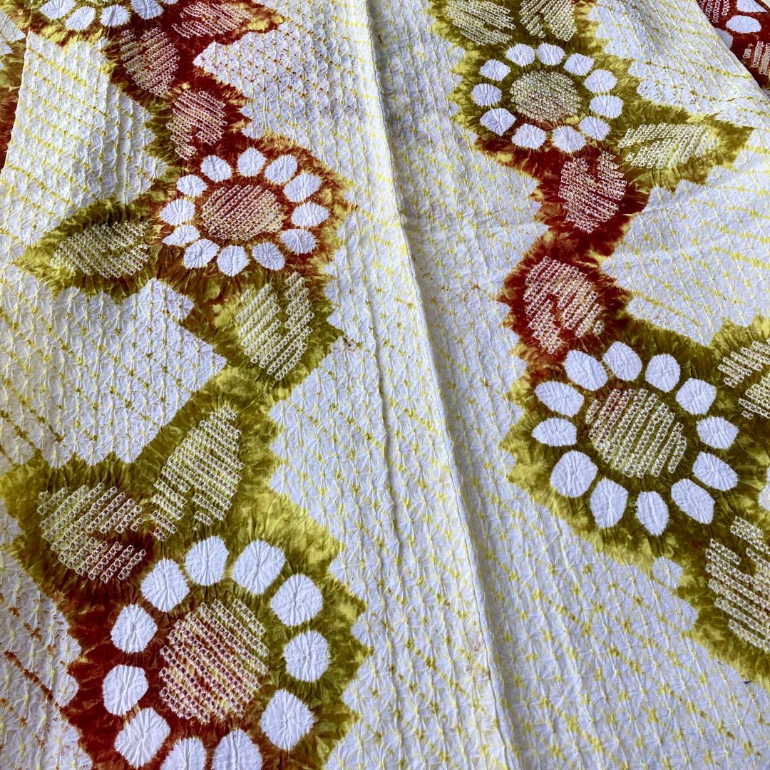 未使用品　有松絞り　絞り染め　絞り浴衣　NO33