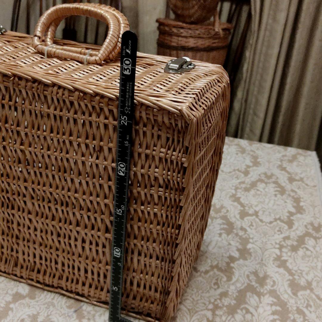 アンティーク　籠　ピクニック　キャンプ　レア　当時物