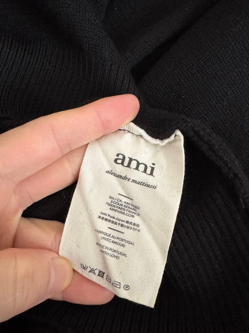 ami ブラック ニットセーター