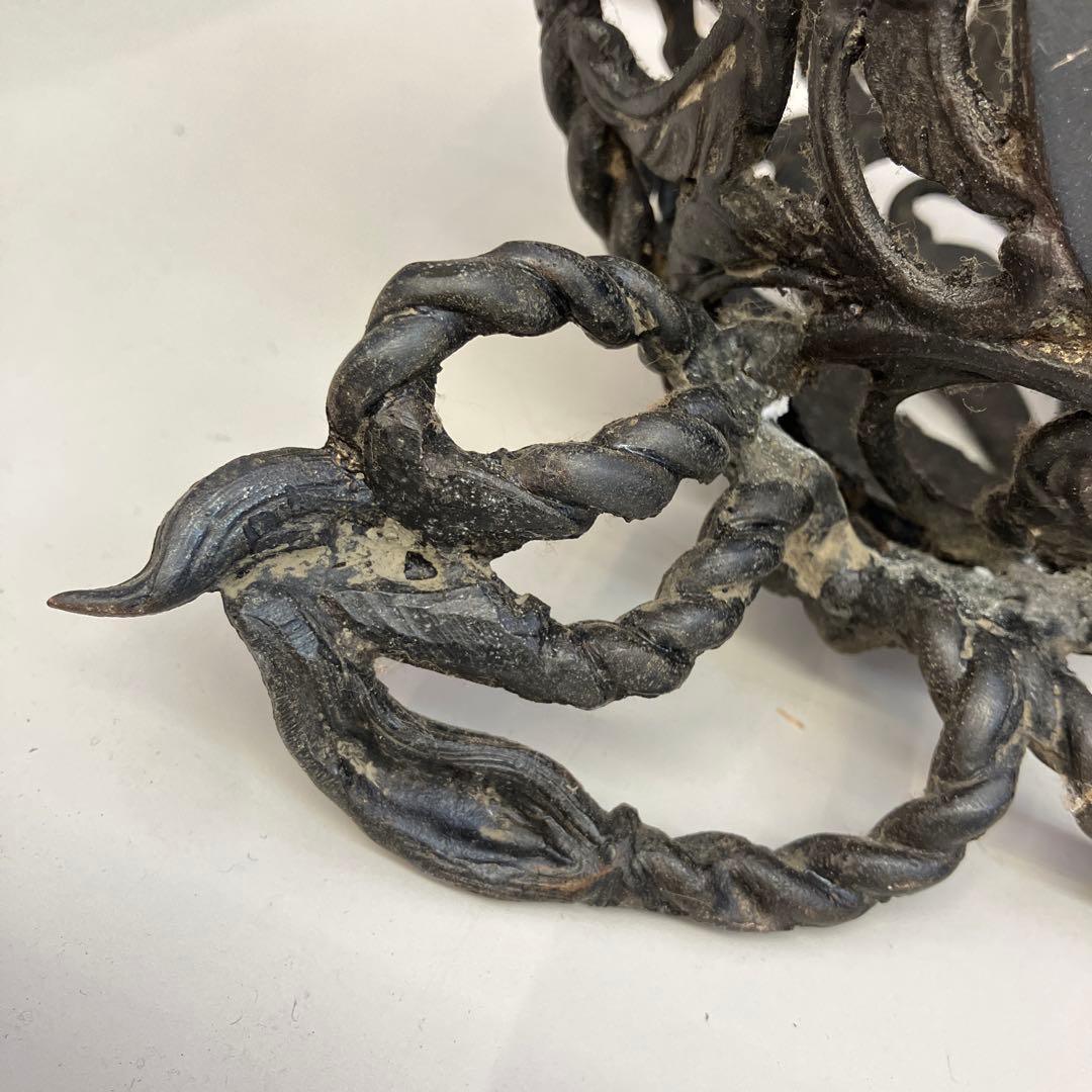 昭和レトロ 金属製 玉乗り獅子 シーサー 縁起物 置物 オブジェ 金属工芸