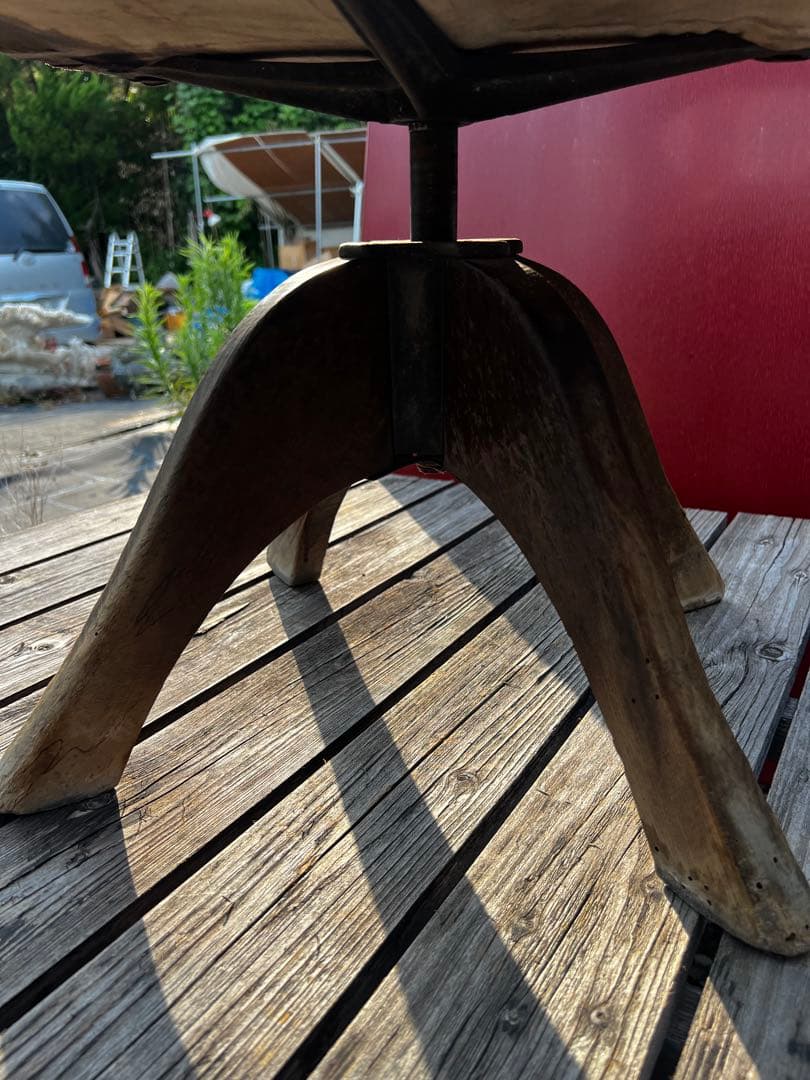 110アンティーク 大正時代 ドクターチェア 回転椅子 リペア歴無しオリジナル