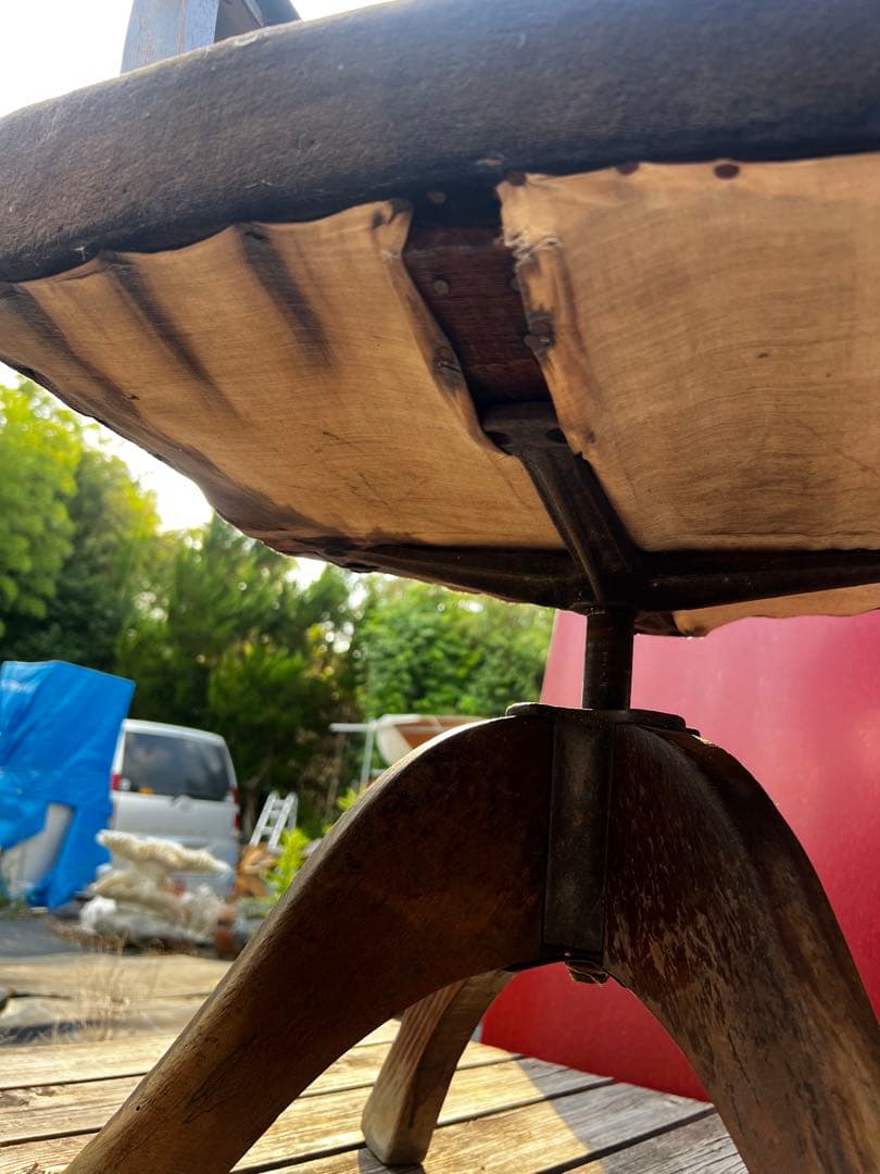 110アンティーク 大正時代 ドクターチェア 回転椅子 リペア歴無しオリジナル