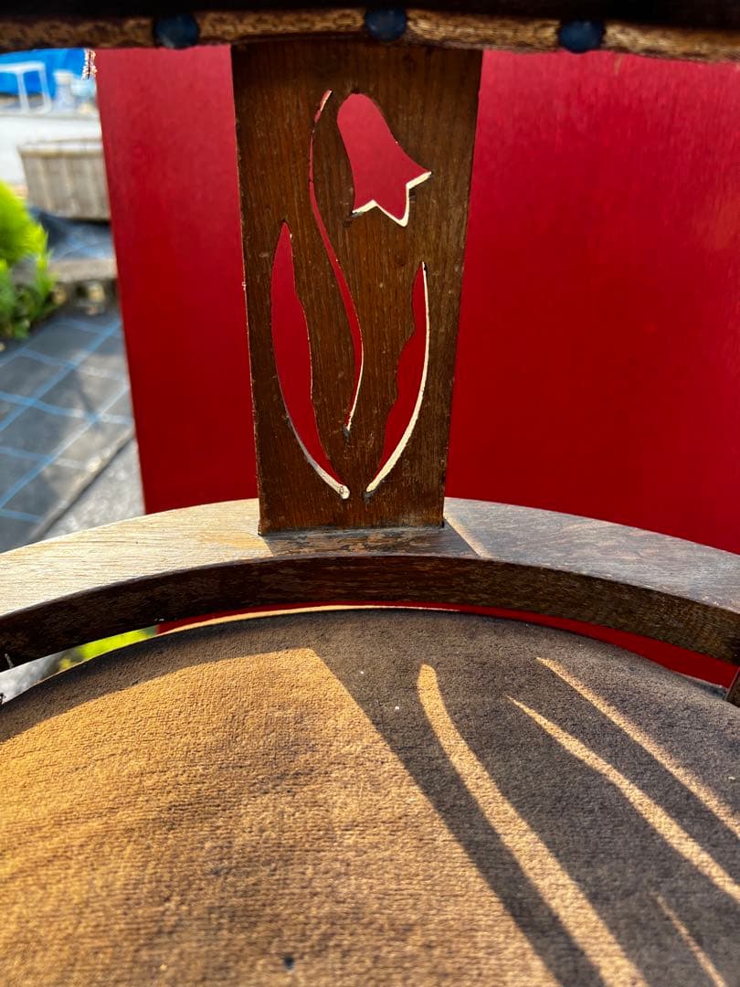 110アンティーク 大正時代 ドクターチェア 回転椅子 リペア歴無しオリジナル