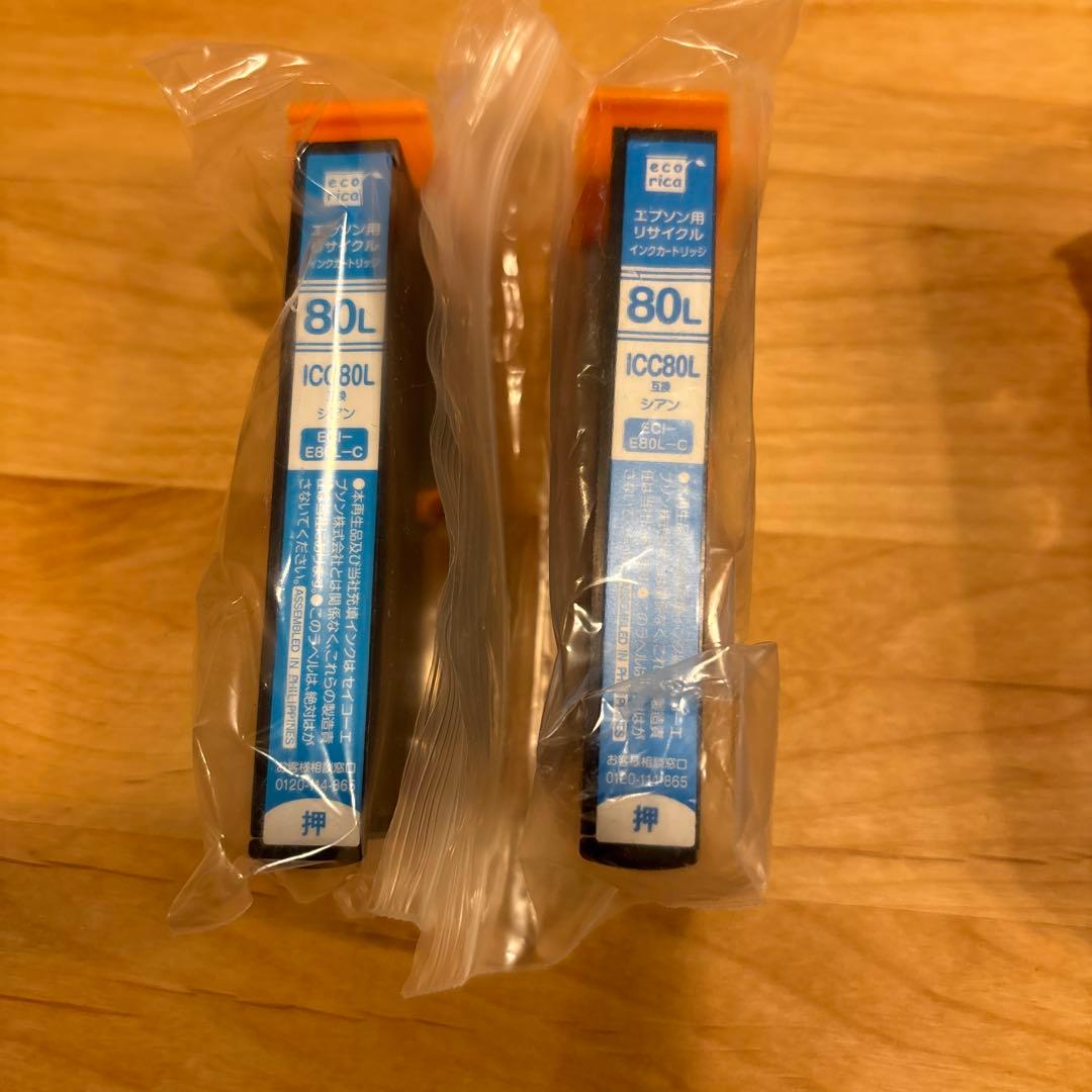 OKO　エコリカ　エプソン用インク　80L 5色セット（黒なし）
