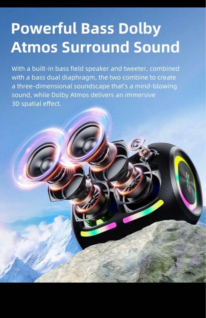 スピーカー・ウーファー ZEALOT Powerful Bass Party Speaker