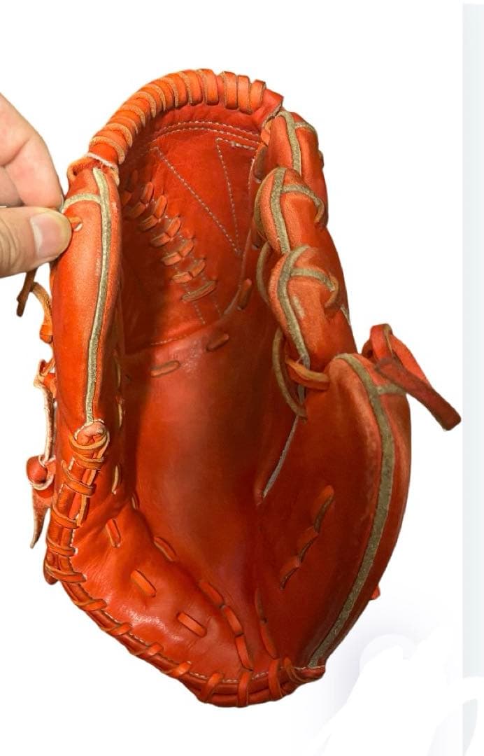 ZETT 硬式野球グローブ 赤 投手用 ピッチャー用