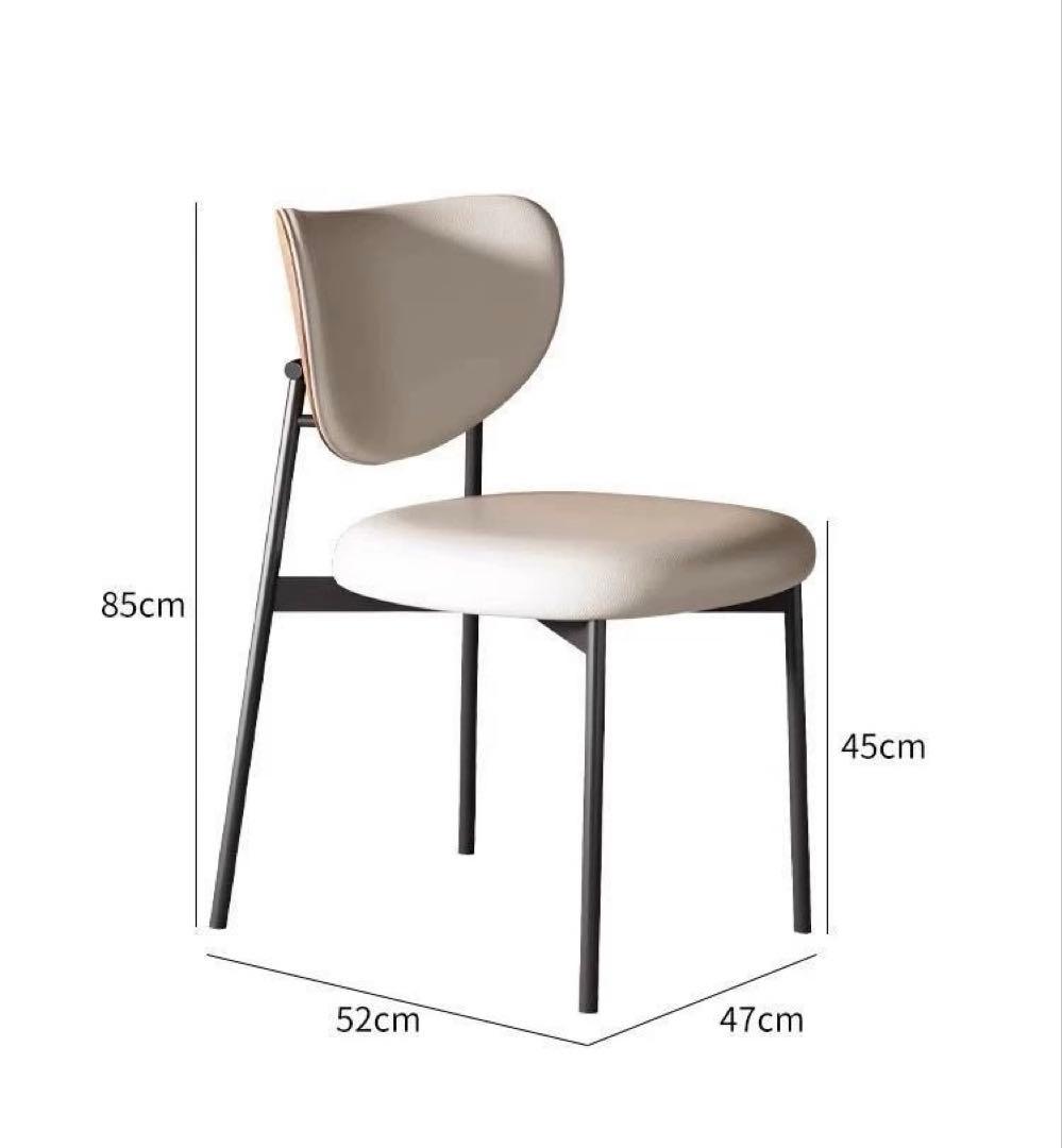 モダンダイニングチェア 黒色椅子2脚セット　おしゃれイス　高級感椅子