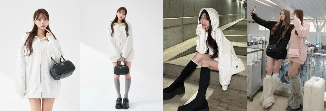 ダーリッチ darich DDロゴビジュージップパーカー グレー GRY