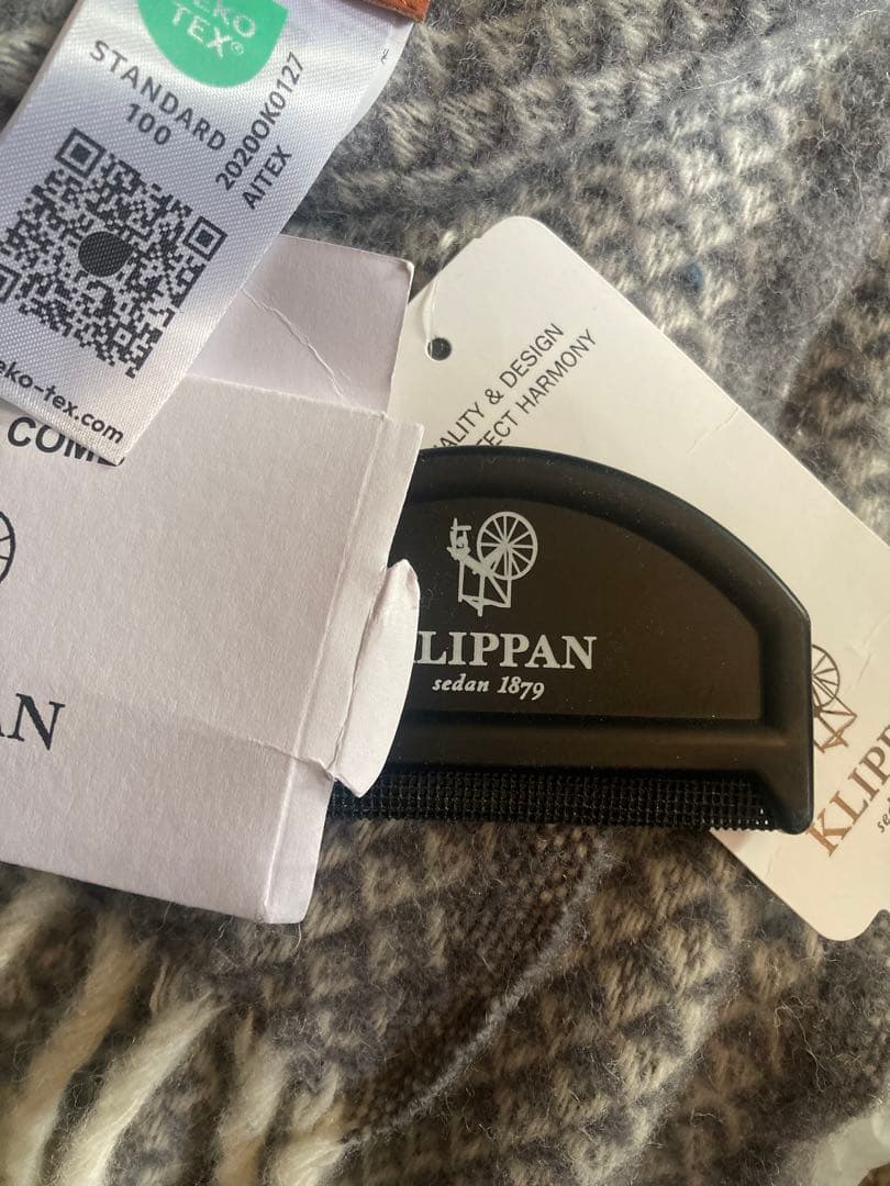 【美品】KLIPPAN/クリッパンリサイクルメリノウールスロー　ヴァレー