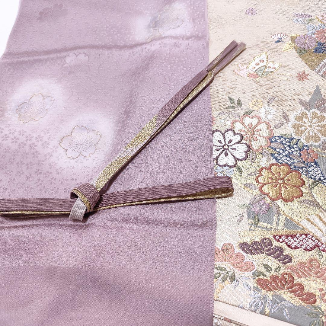 ❰6540❱ フルセット　訪問着　金駒刺繍　袋帯　三越　入学式　結婚式　正絹着物