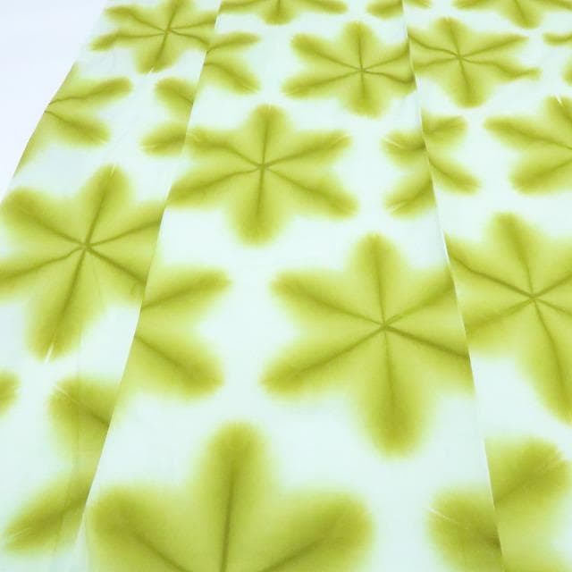 Y3364◆新品 板締め絞り 綿 仕付け糸付 浴衣 洗える夏着物