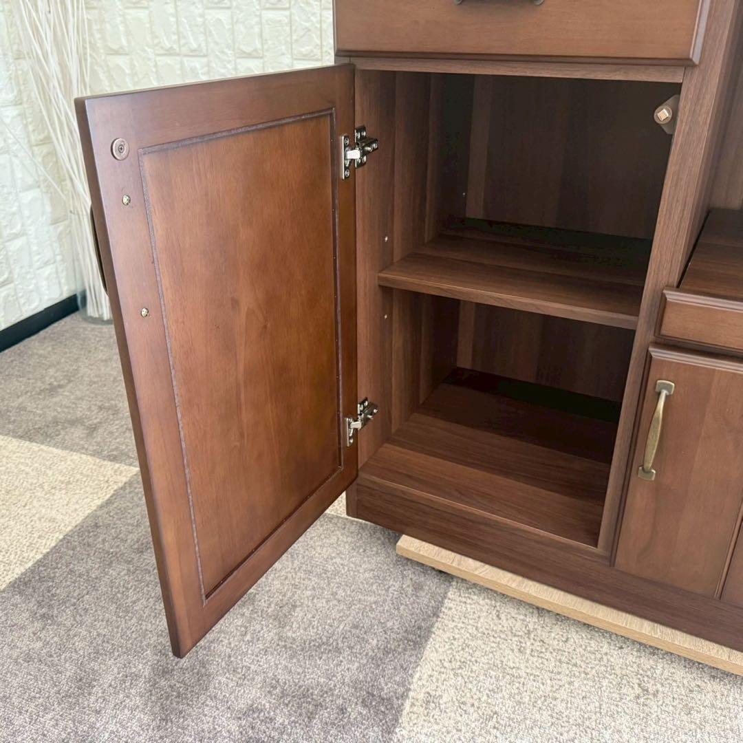 しゅう◎即購入歓迎✨ニトリ　キッチンボード　食器棚　ブラウン系　美品