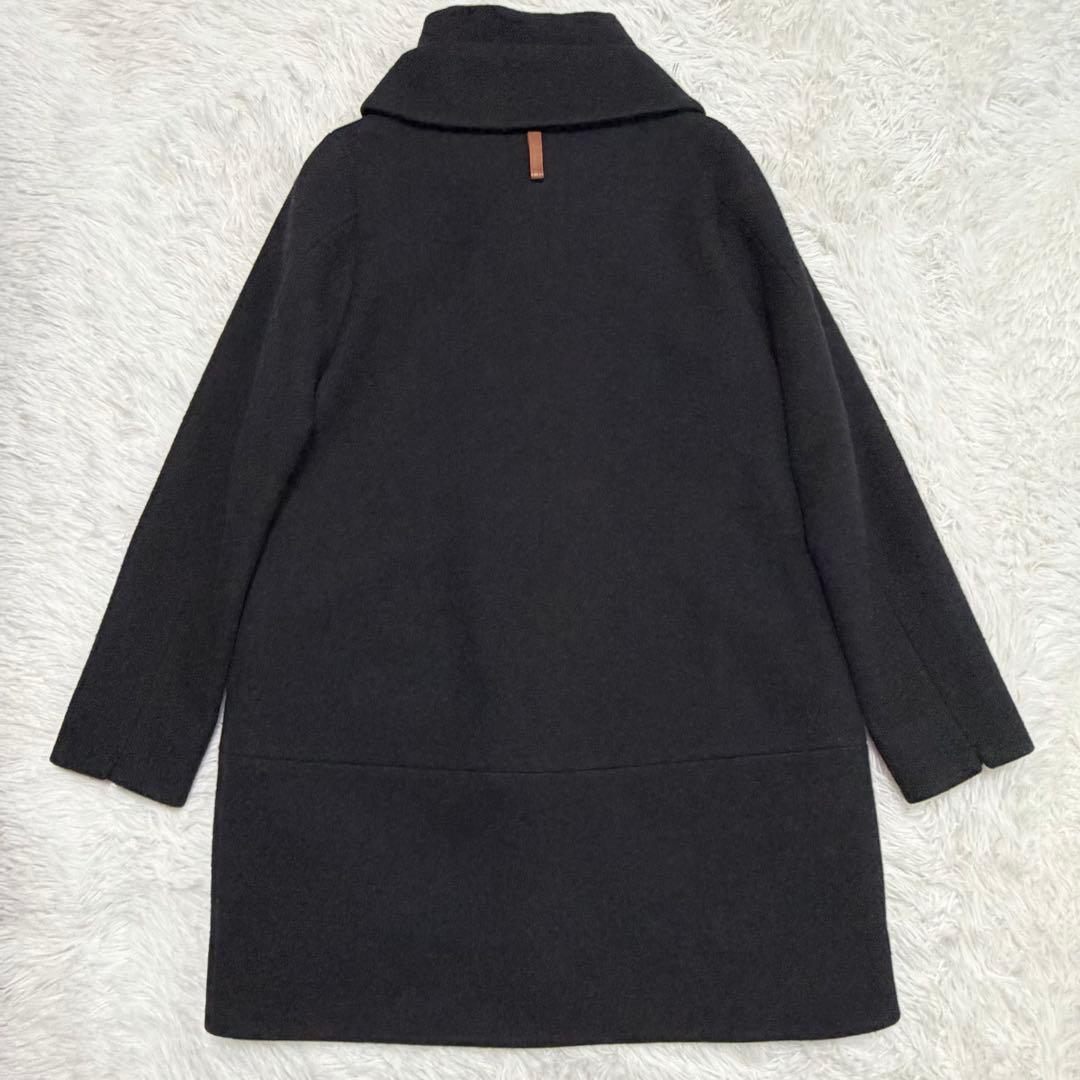 PAL'LAS PALACE メルトンショールカラーコート　ウール　レザー