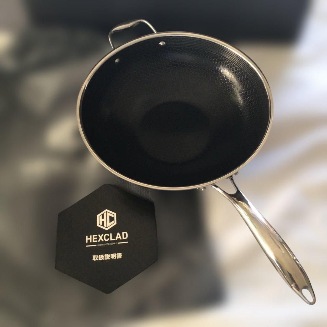 新品HexClad ハイブリッド ノンスティック 中華鍋 【30cm】