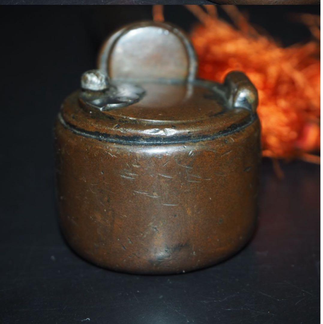 送料無料　幕末～明治　龍雲堂造　矢立　紙切り歯付　提げ物付